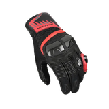 MACNA CHIZU Moto Cuero Guantes Negro Rojo - GUANTES