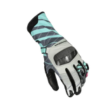 MACNA KROWN Señoras Moto Cuero Guantes Verde Menta Gris - GUANTES