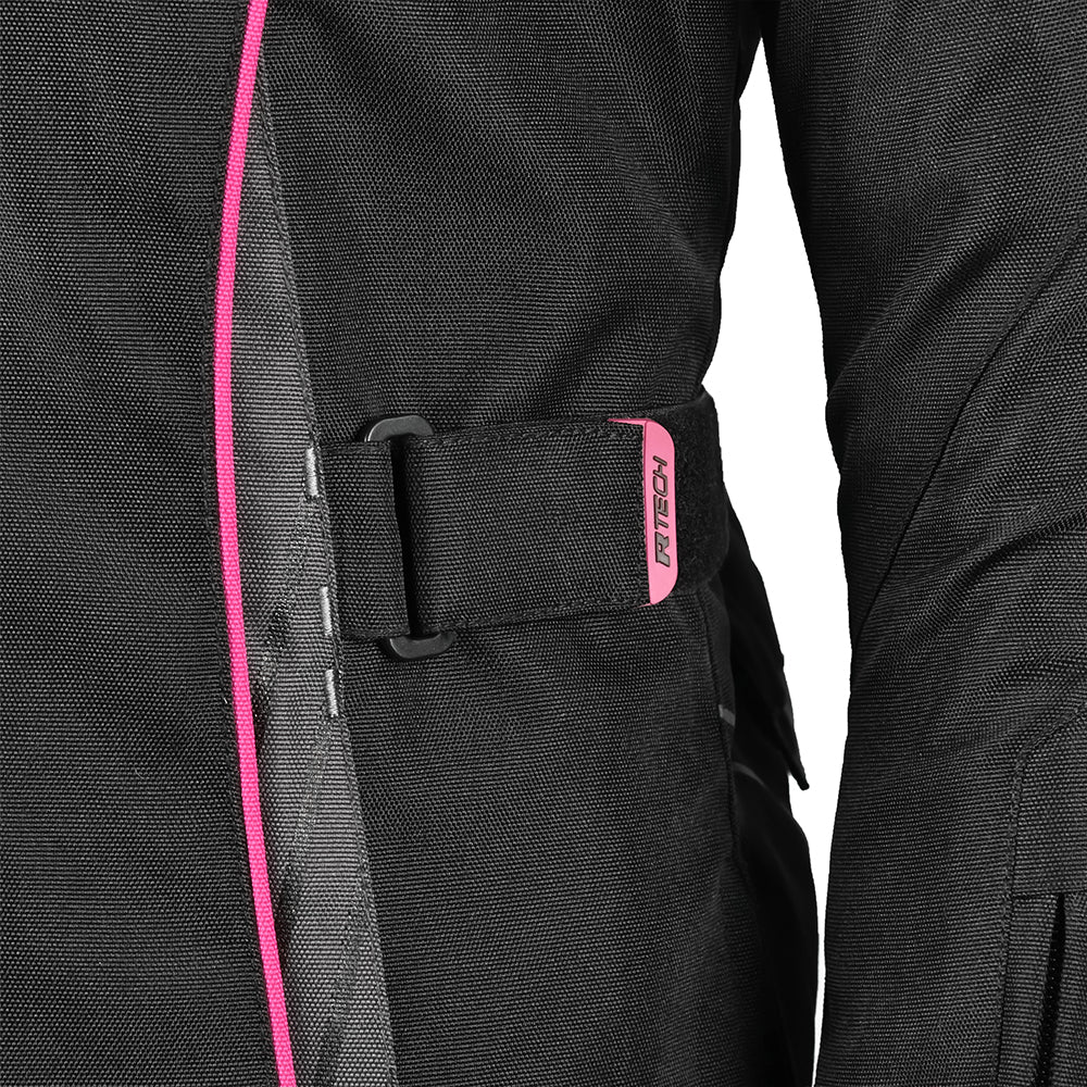 R-TECH Chaqueta Textil Knight Rider (Long) Negro/Fuschia)