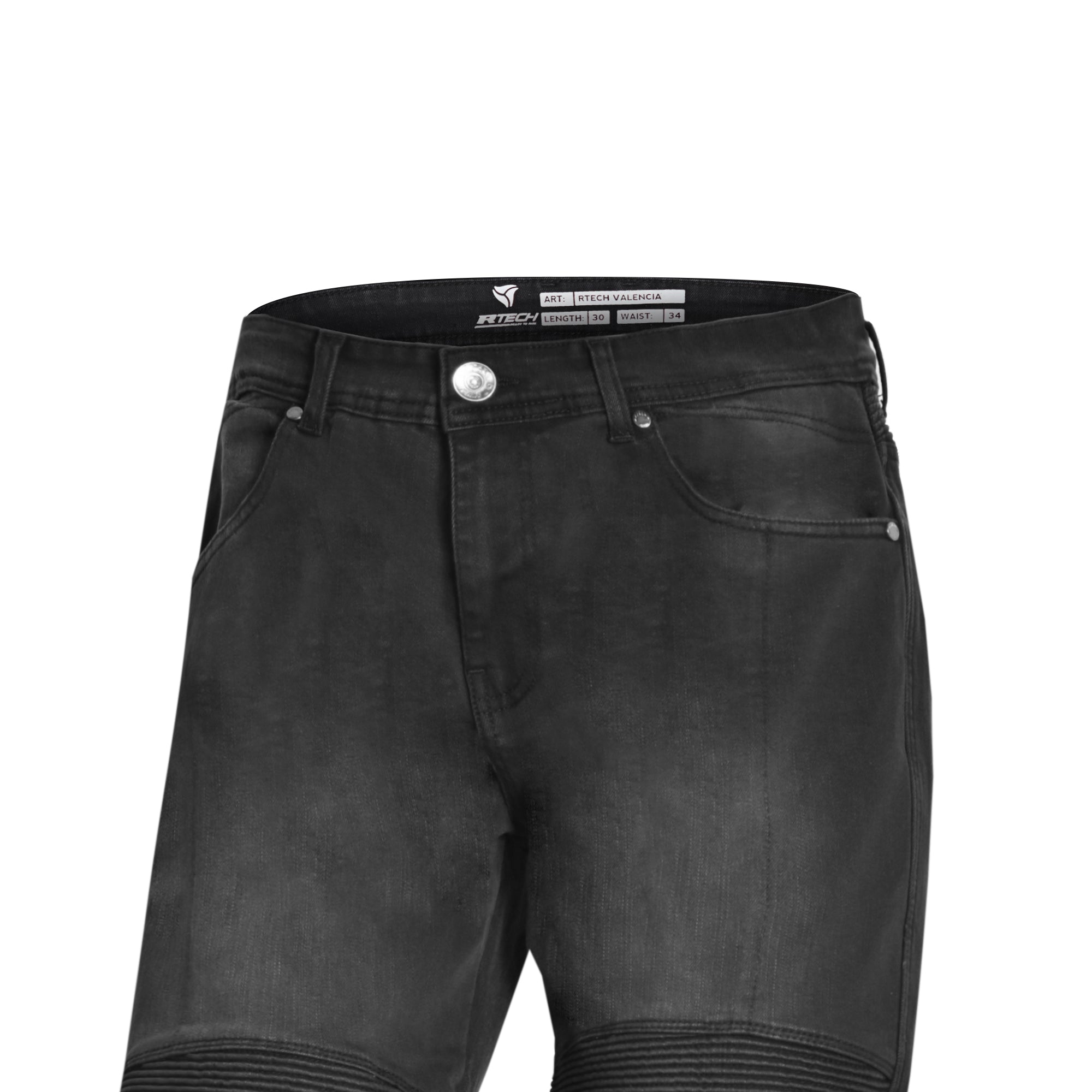 R-TECH- Pantalón Denim Valencia Negro 34L