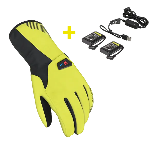 MACNA SPARK KIT Hombres Calentado Bicicleta Guantes Negro Amarillo - GUANTES