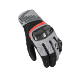 MACNA CHIZU Moto Cuero Guantes Gris Negro Rojo - GUANTES