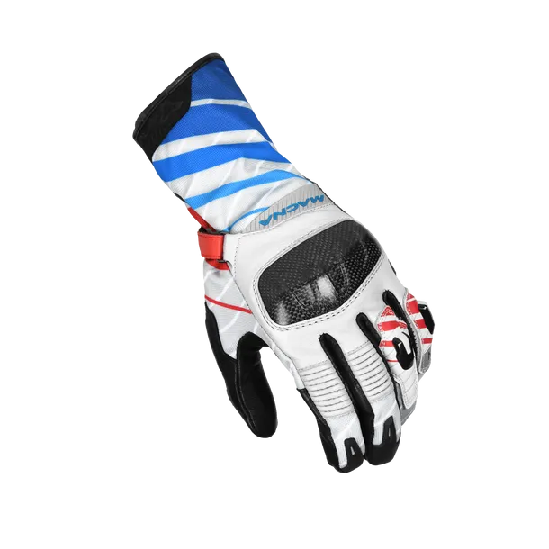 MACNA KROWN Carbono protección Hombres Guantes Rojo Blanco Azul - GUANTES