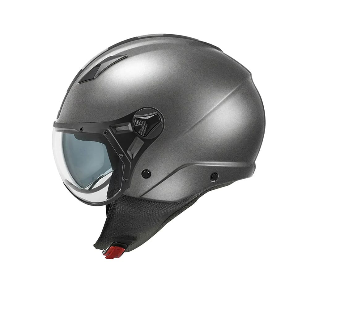 KAPPA KV57F Moto Cara Abierta Casco Titanio Negro