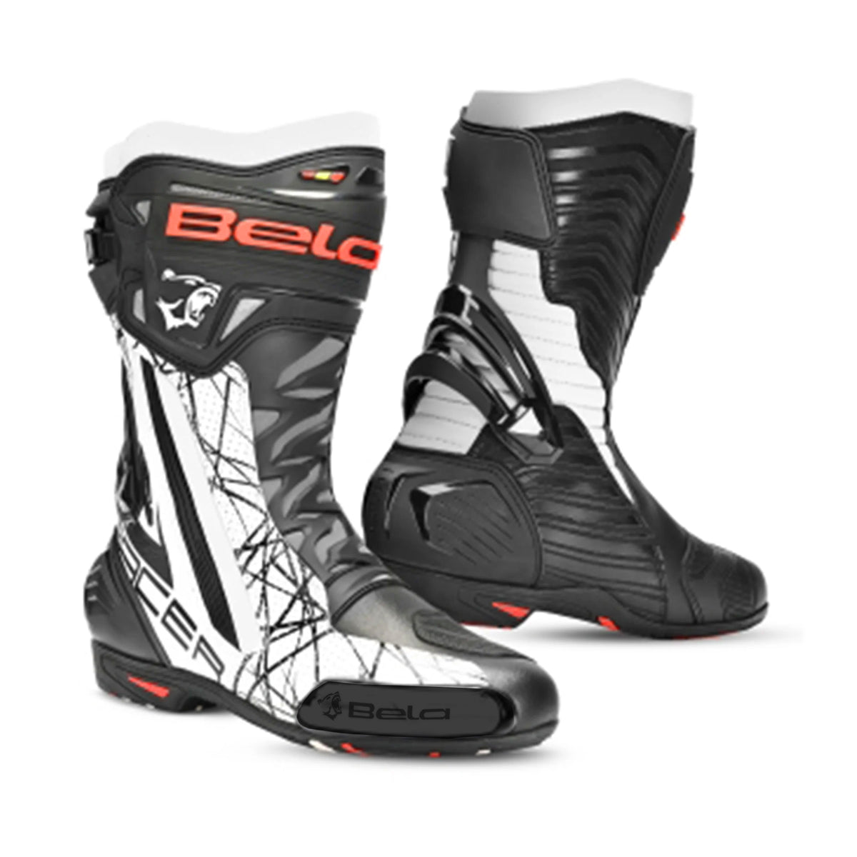 BELA AIR RIDER GP-1 BOTAS DE MOTO RACING NEGRO BLANCO