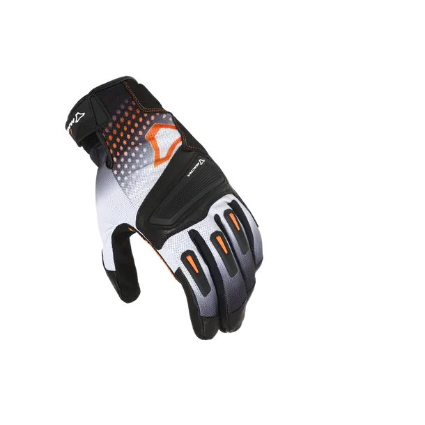 MACNA JUGO Moto Cuero Deportes Guantes Negro Blanco Naranja - GUANTES