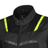 R-TECH SPIRAL MESH CHAQUETA DE MOTO DE HOMBRE TEXTIL NEGRO AMARILLO