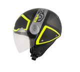 KAPPA KV40 Hawaii Moto Cara Abierta Casco Negro Gris Amarillo - CASCO