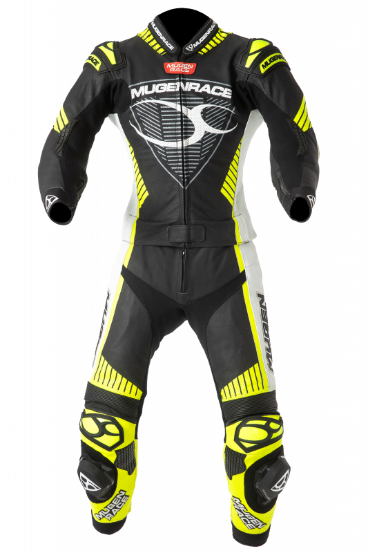 MUGENRACE MNR 1711 Impegnato Traje Piel Mujer Negro Amarillo Blanco - Mono