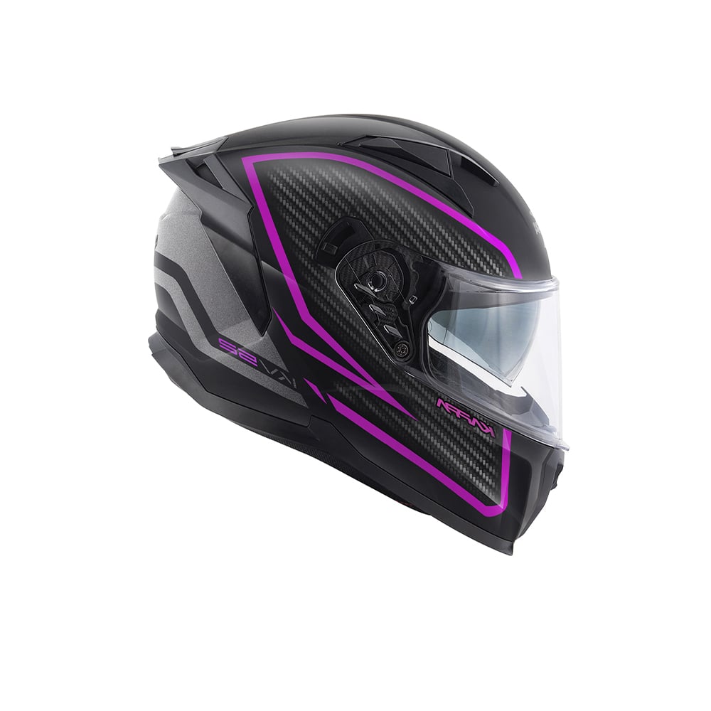 KAPPA KV52 KRONOS ABS Moto Integral Casco Negro Titanio Fucsia