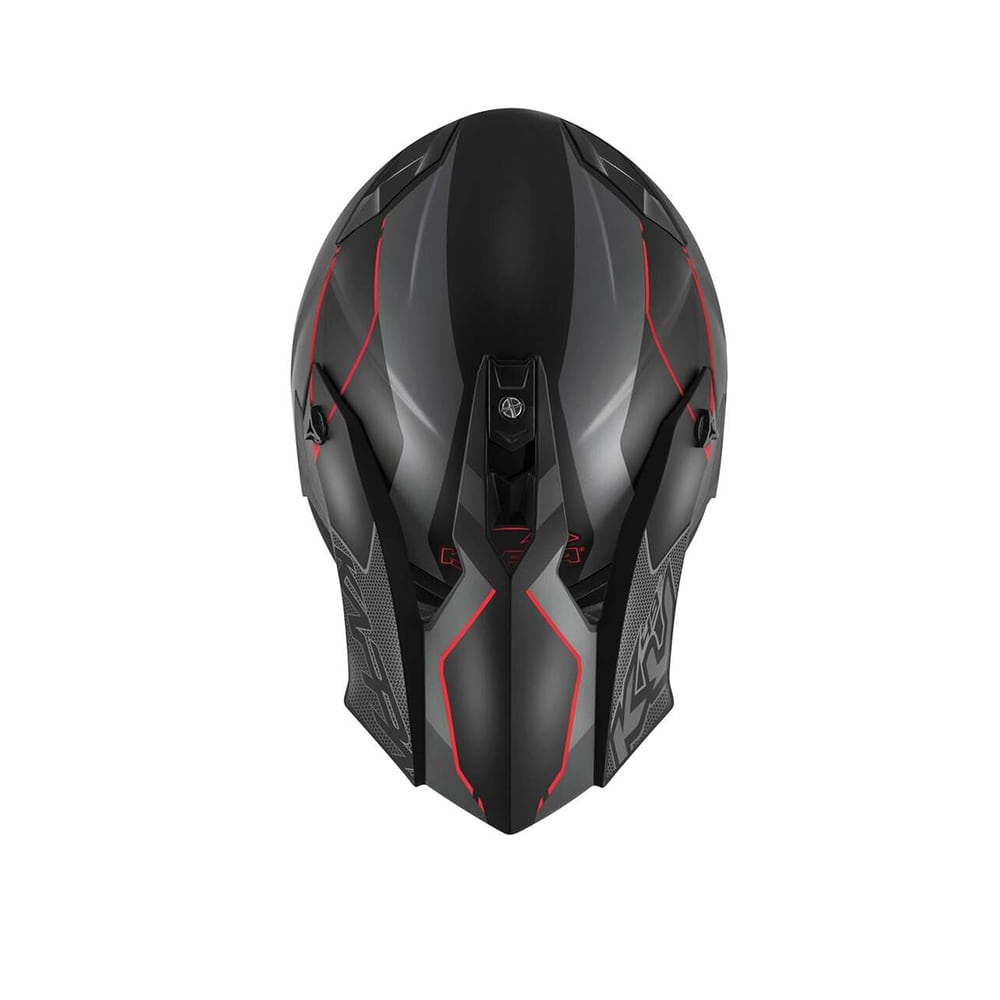 Kappa KV49 EVO Chaser moto Cross Casco Negro Gris Rojo - CASCO
