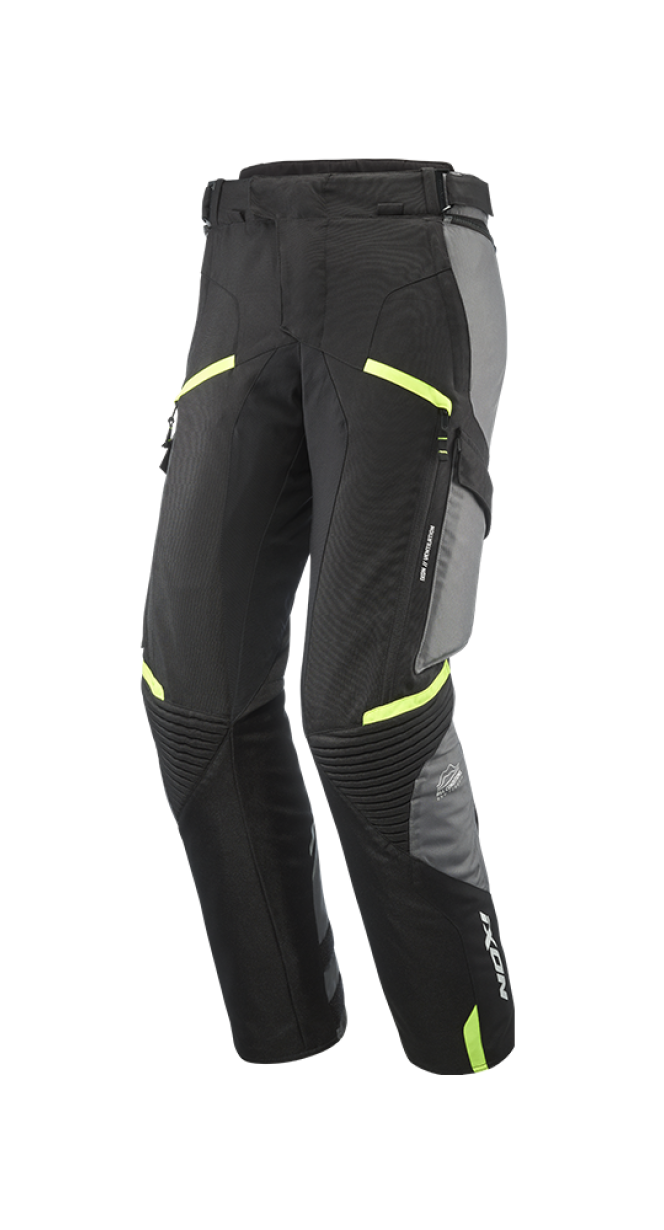 IXON MIDGARD PT MOTO PANTALONES GRIS AMARILLO BRILLANTE - PANTALON