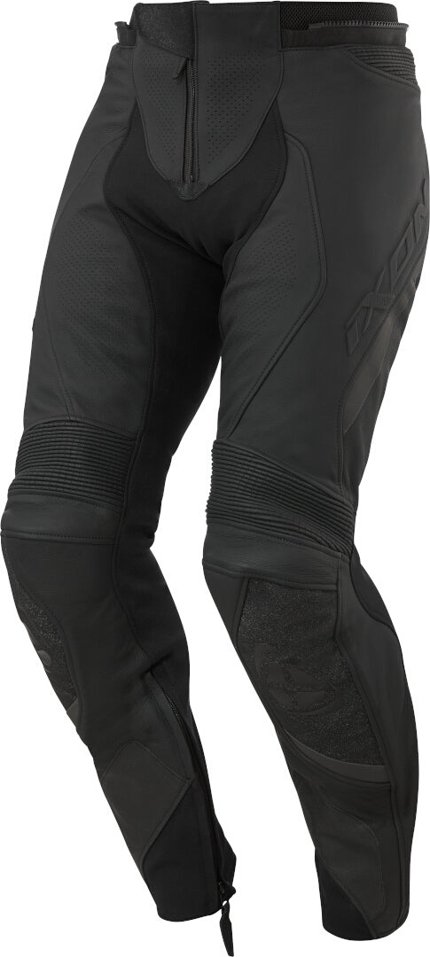IXON AVENGER HOMBRE MOTO PANTALONES CUERO NEGRO - PANTALON