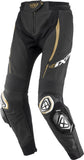 IXON VORTEX 3 PT L DAMAS MOTO PANTALONES CUERO NEGRO ORO - PANTALON