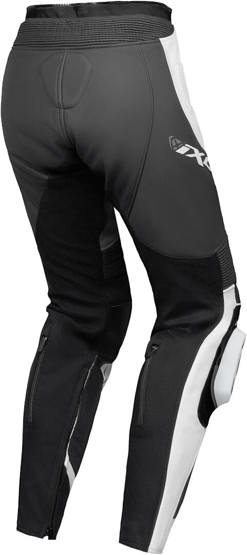 IXON VORTEX 3 PT L DAMAS MOTO PANTALONES CUERO NEGRO GRIS BLANCO - PANTALON