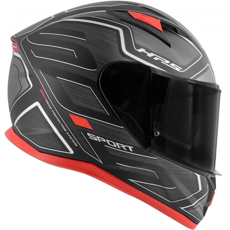 GIVI 50.6 MT LED DEPORTIVO CASCO INTEGRAL NEGRO PROFUNDO-ROJO 