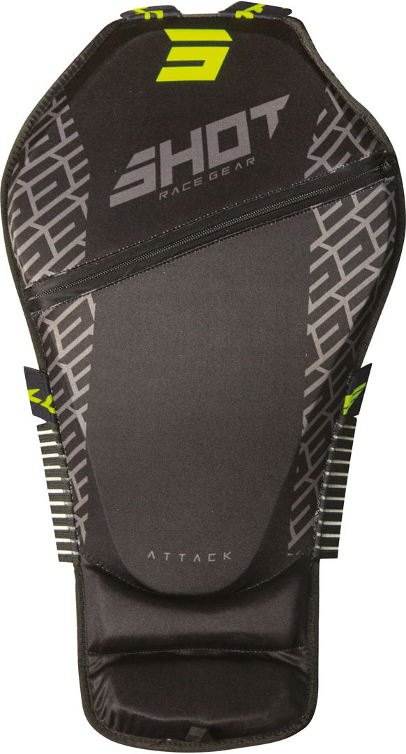 SHOT DORSALE ATTACK PROTECTOR DE ESPALDA NEGRO AMARILLO