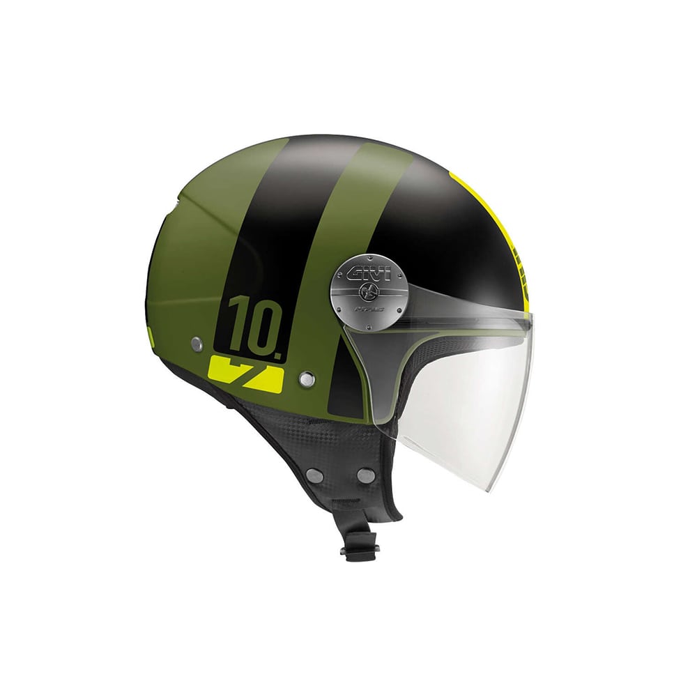 Casco Jet Noise 10.7 Ming Camplin Negro Amarillo