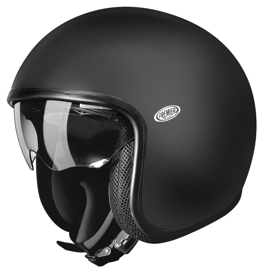 PREMIER VINTAGE U9BM MOTO CARA ABIERTA CASCO NEGRO MATE – SECURTEX