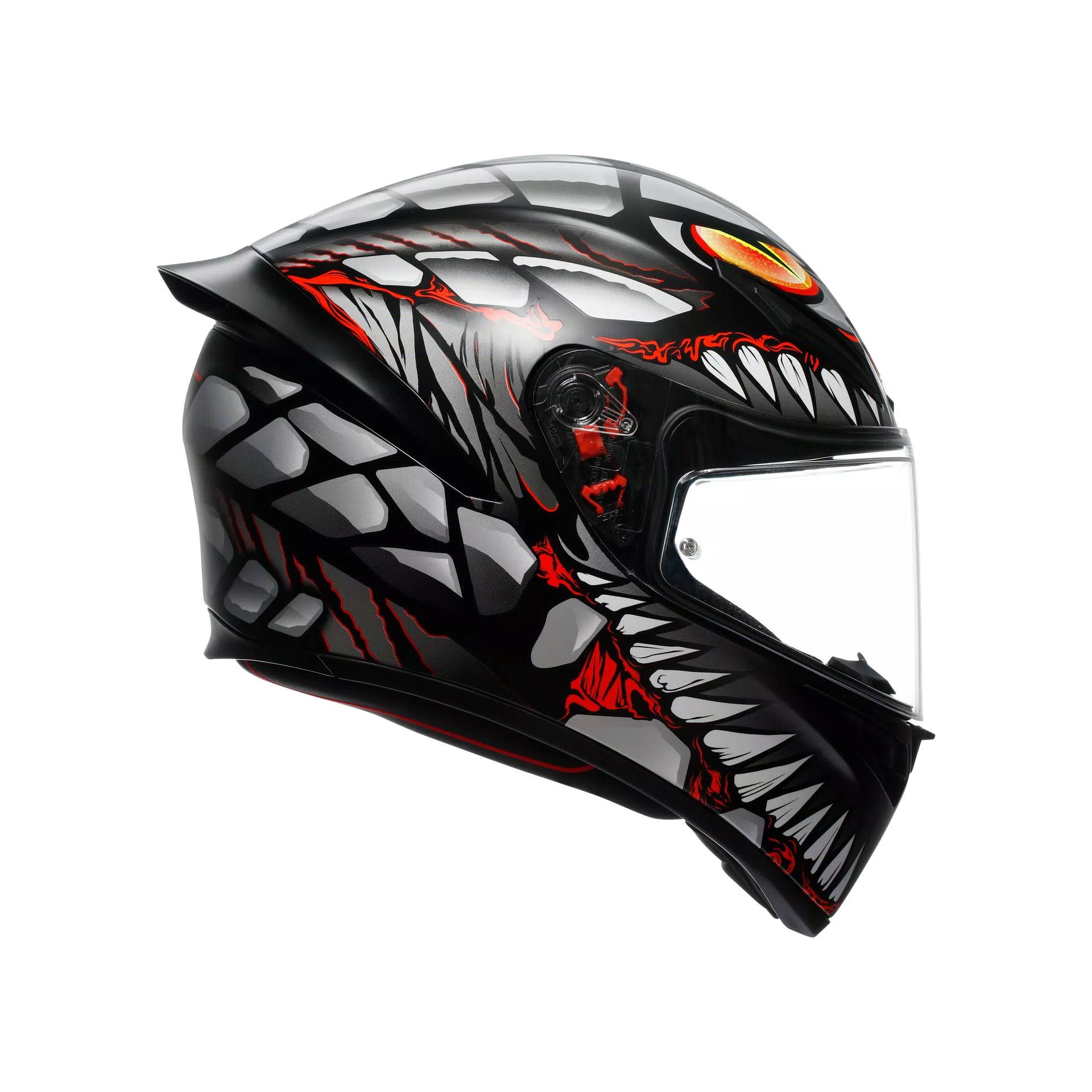 AGV K1 S LYZARD CASCO INTEGRAL DE MOTOCICLETA NEGRO MATE GRIS ROJO