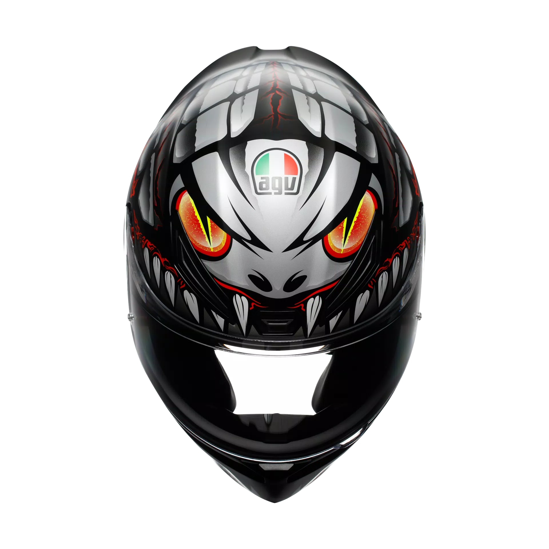 AGV K1 S LYZARD CASCO INTEGRAL DE MOTOCICLETA NEGRO MATE GRIS ROJO