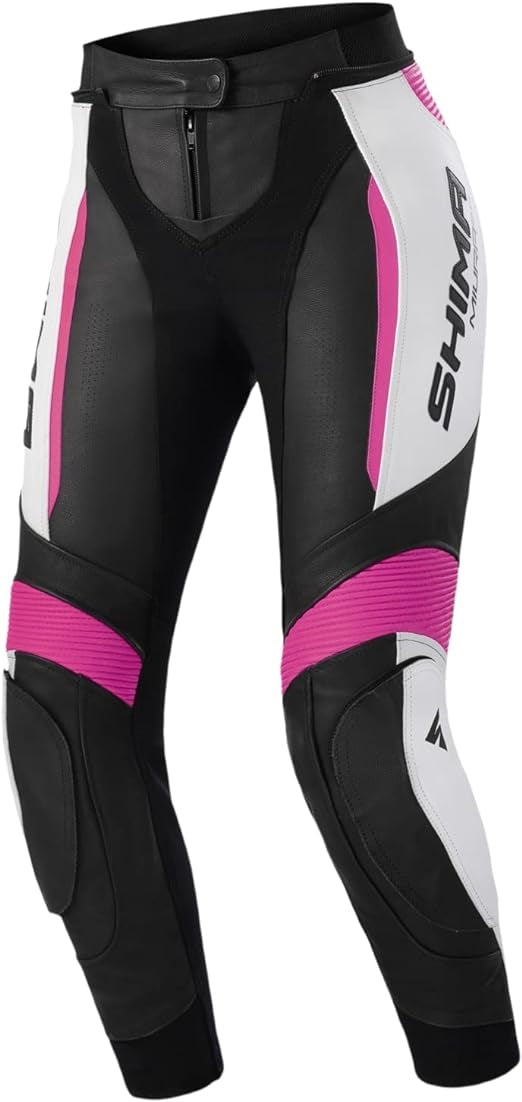 Shima Miura 2.0 Pantalón de moto deportivo de cuero rosa para carreras