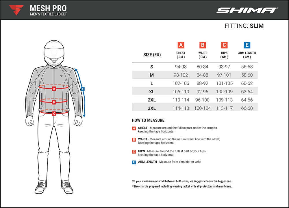 SHIMA MESH PRO JACKET BLACK/WHITE