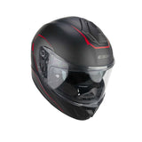 CGM 360G KAD RIDE Integral Moto Torismo Casco Negro Rojo Mate