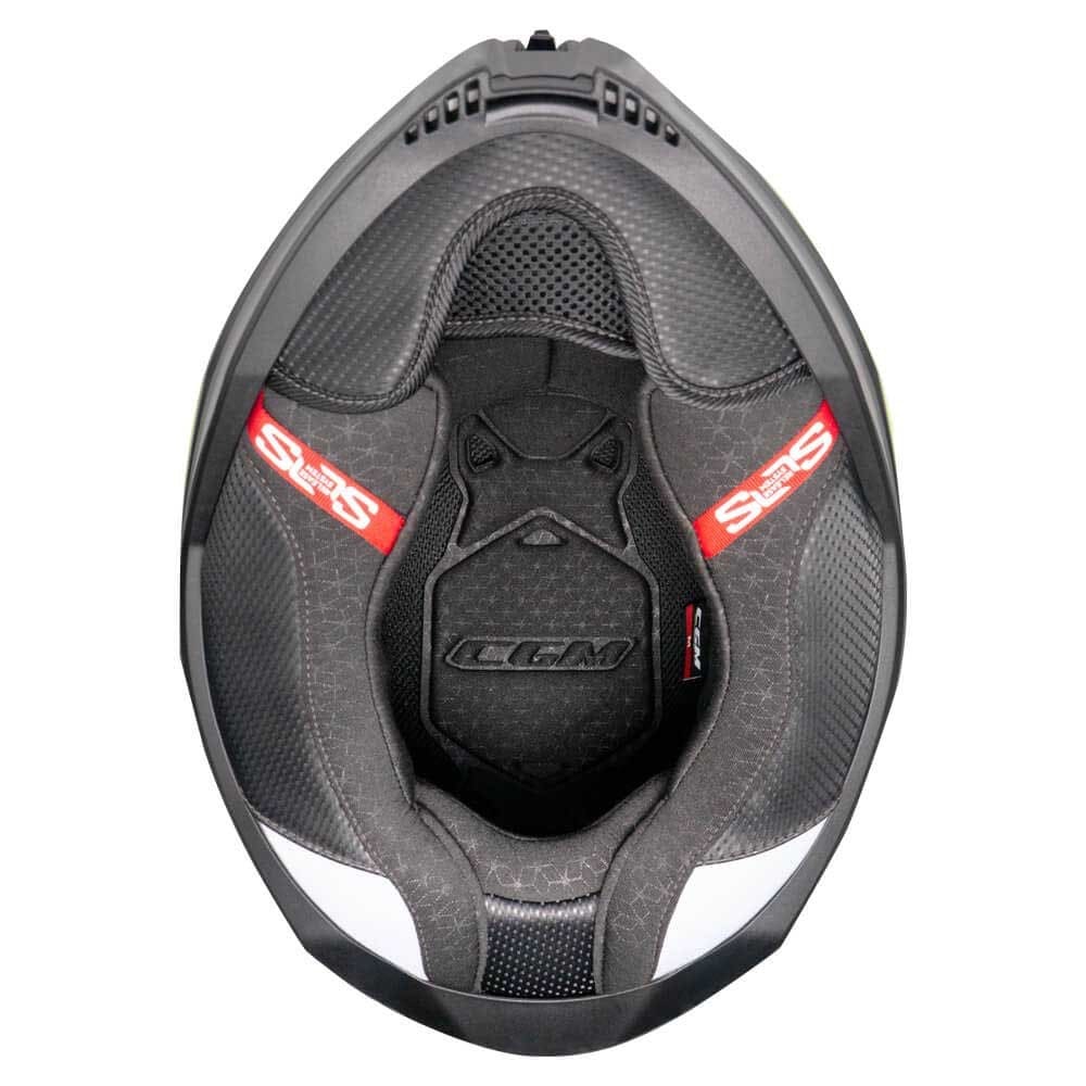 CGM 363 SHOT RACE Integral Moto Casco Rojo Antracita Mate