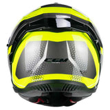 CGM 363 SHOT RACE Integral Moto Casco Negro fluo amarillo