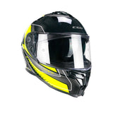 CGM 363 SHOT RACE Integral Moto Casco Negro fluo amarillo