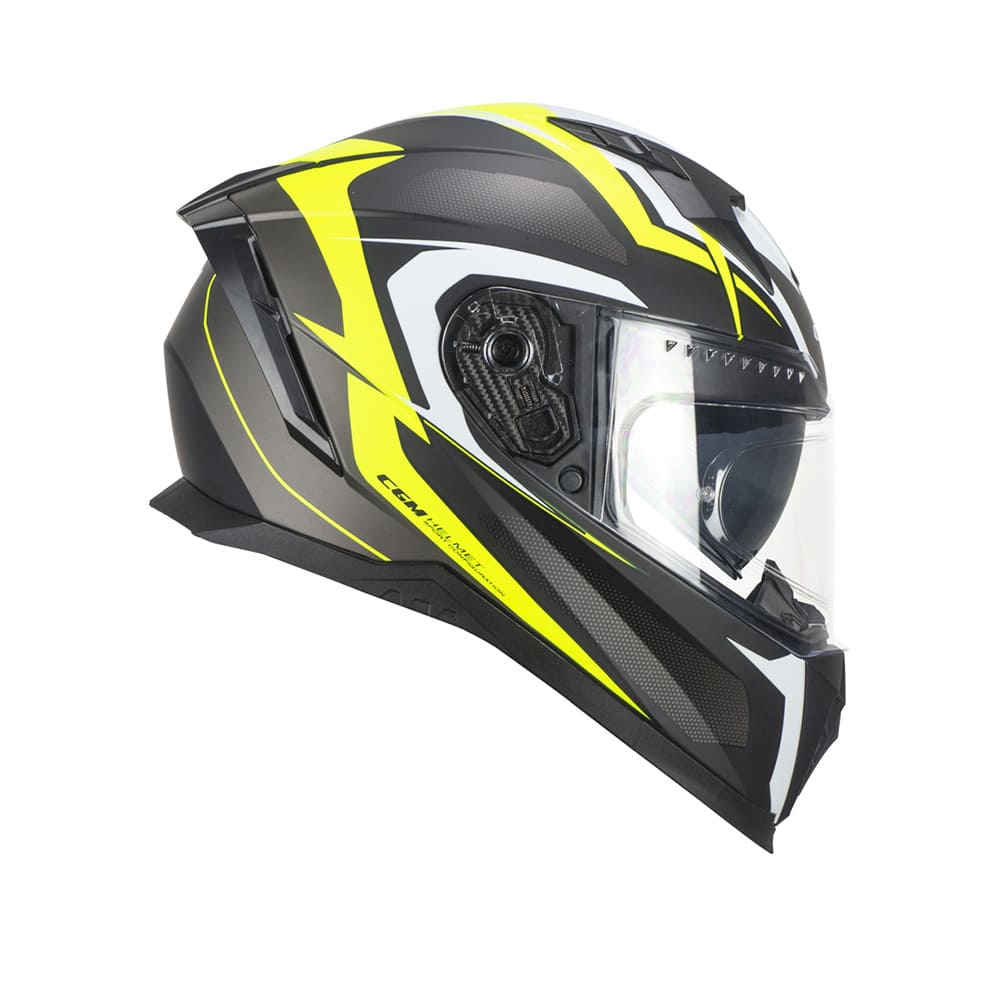 CGM 311G BLAST SPORT Integrales Casco Negro Amarillo Fluo Mate