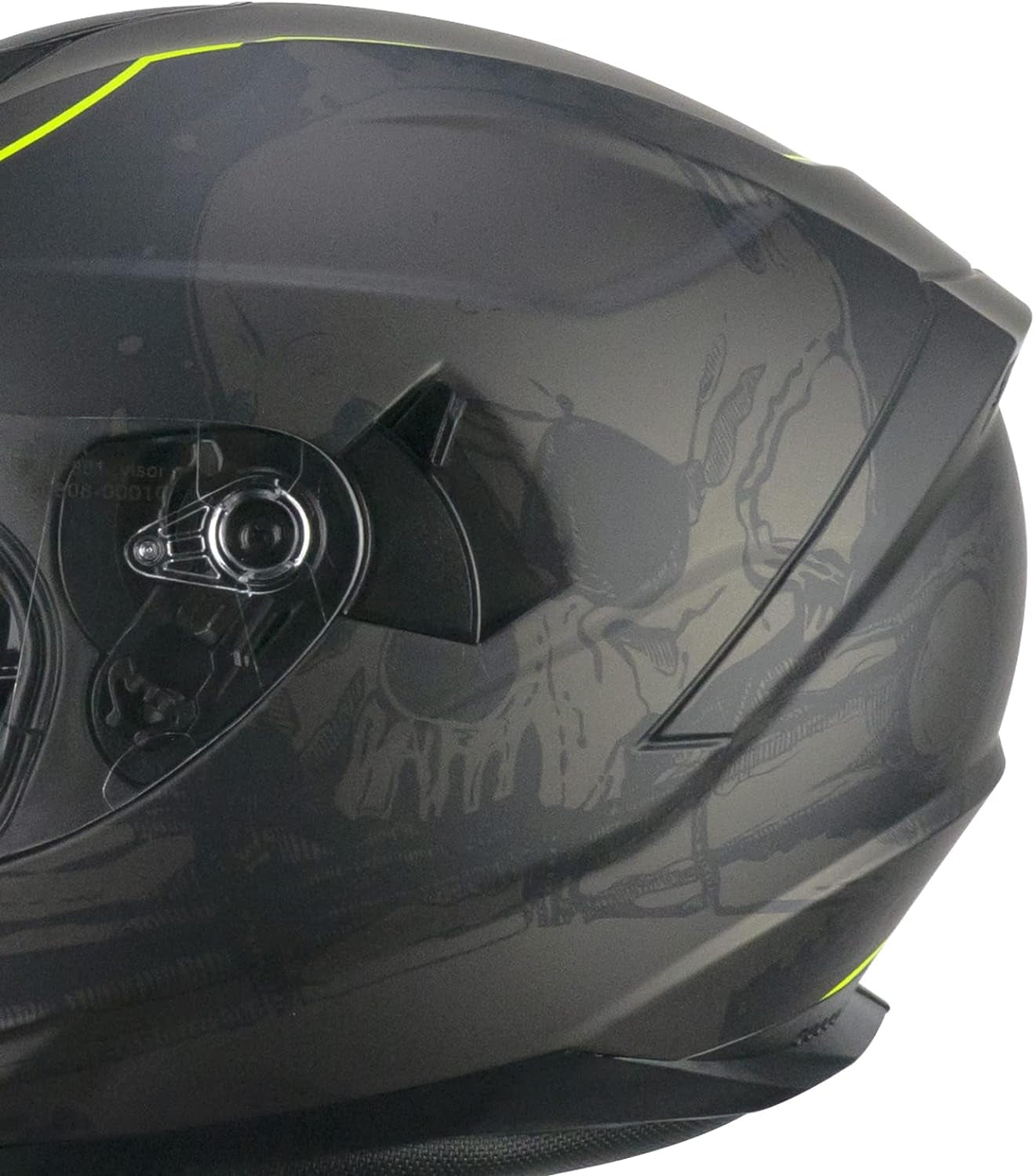 CGM - 321S ATOM SKULL Nero Giallo fluo opaco - SECURTEX MOTOR S.L (t/a MaximoMoto)