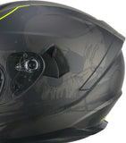 CGM - 321S ATOM SKULL Nero Giallo fluo opaco - SECURTEX MOTOR S.L (t/a MaximoMoto)