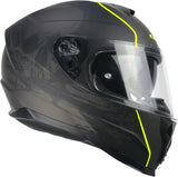 CGM - 321S ATOM SKULL Nero Giallo fluo opaco - SECURTEX MOTOR S.L (t/a MaximoMoto)