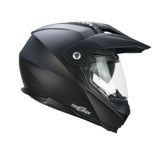 CGM 666A TWIN Mono Todoterreno Aventura Moto Casco Negro Mate