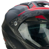 CGM 666G Twin Ranger Casco De Moto Aventura Negro Mate Rojo