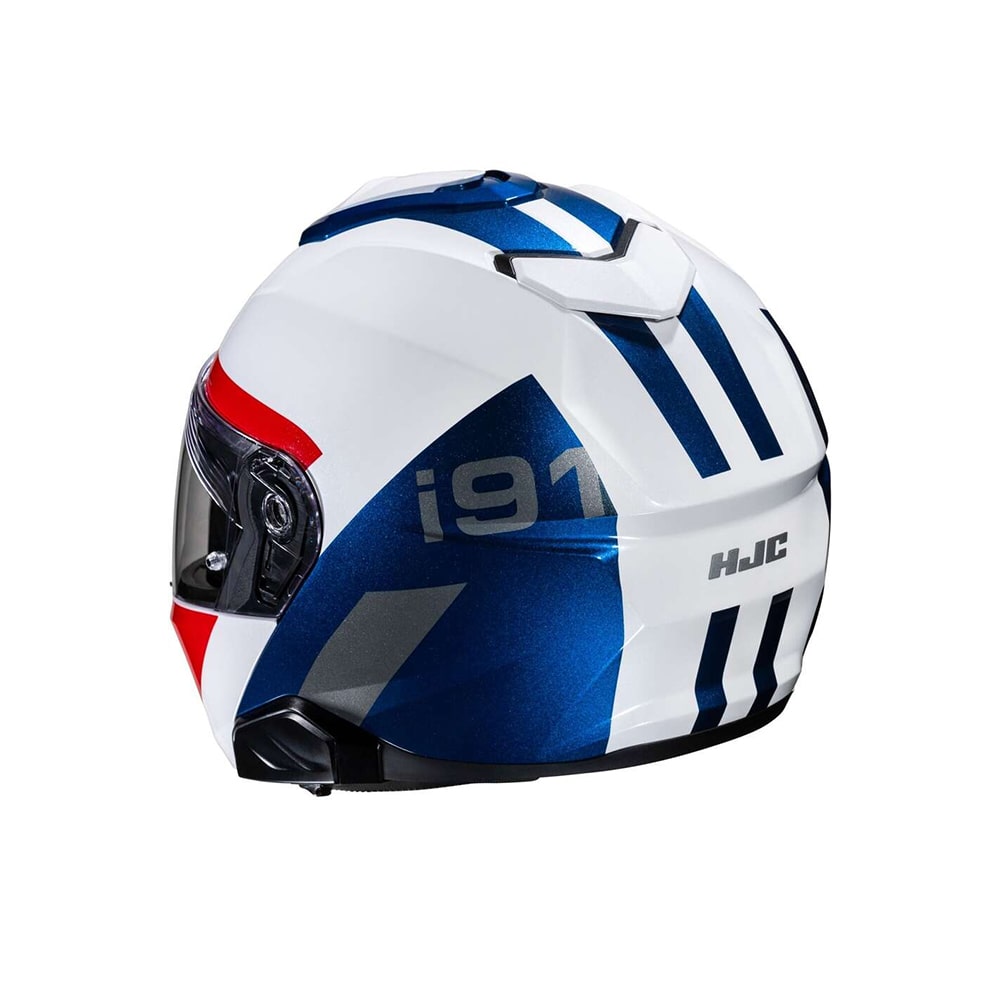 HJC i91 BINA MC21 Casco Modular de moto Blanco Azul Rojo