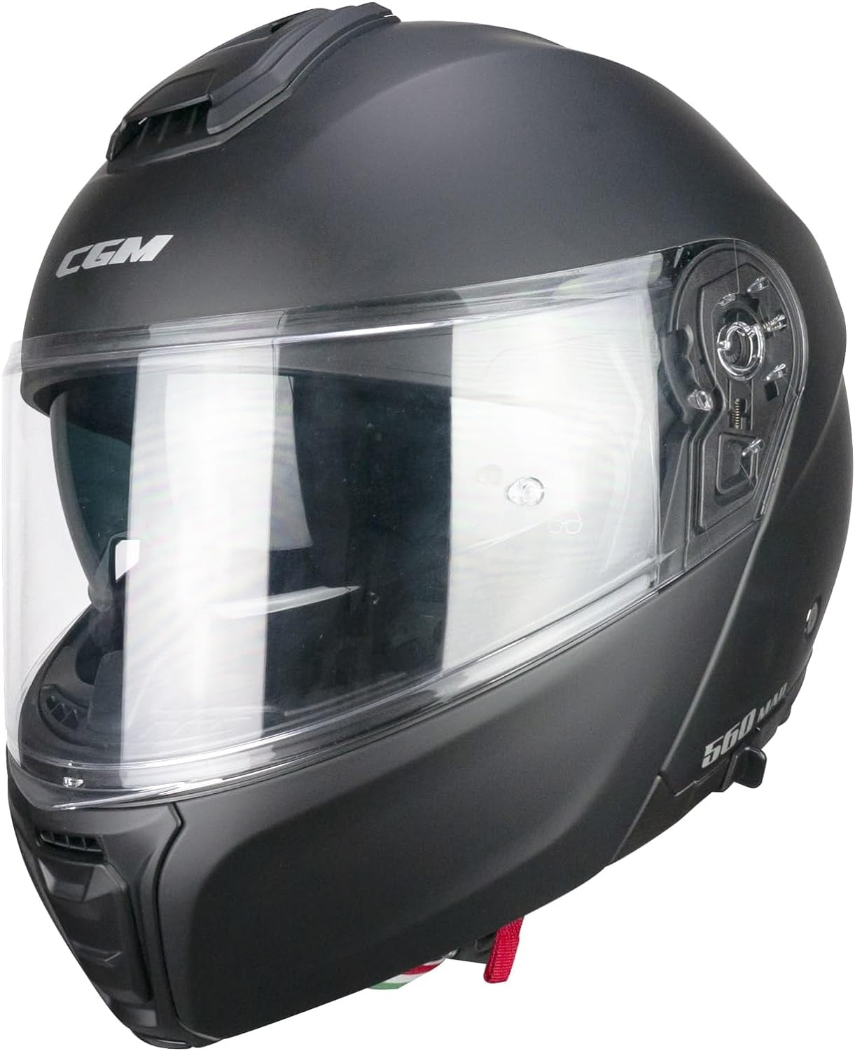 CGM 560A MAD MONO Casco de moto modular con tapa frontal negro mate