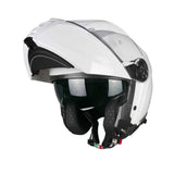 CGM 560A MAD MONO CASCO MODULAR DE MOTO BLANCO