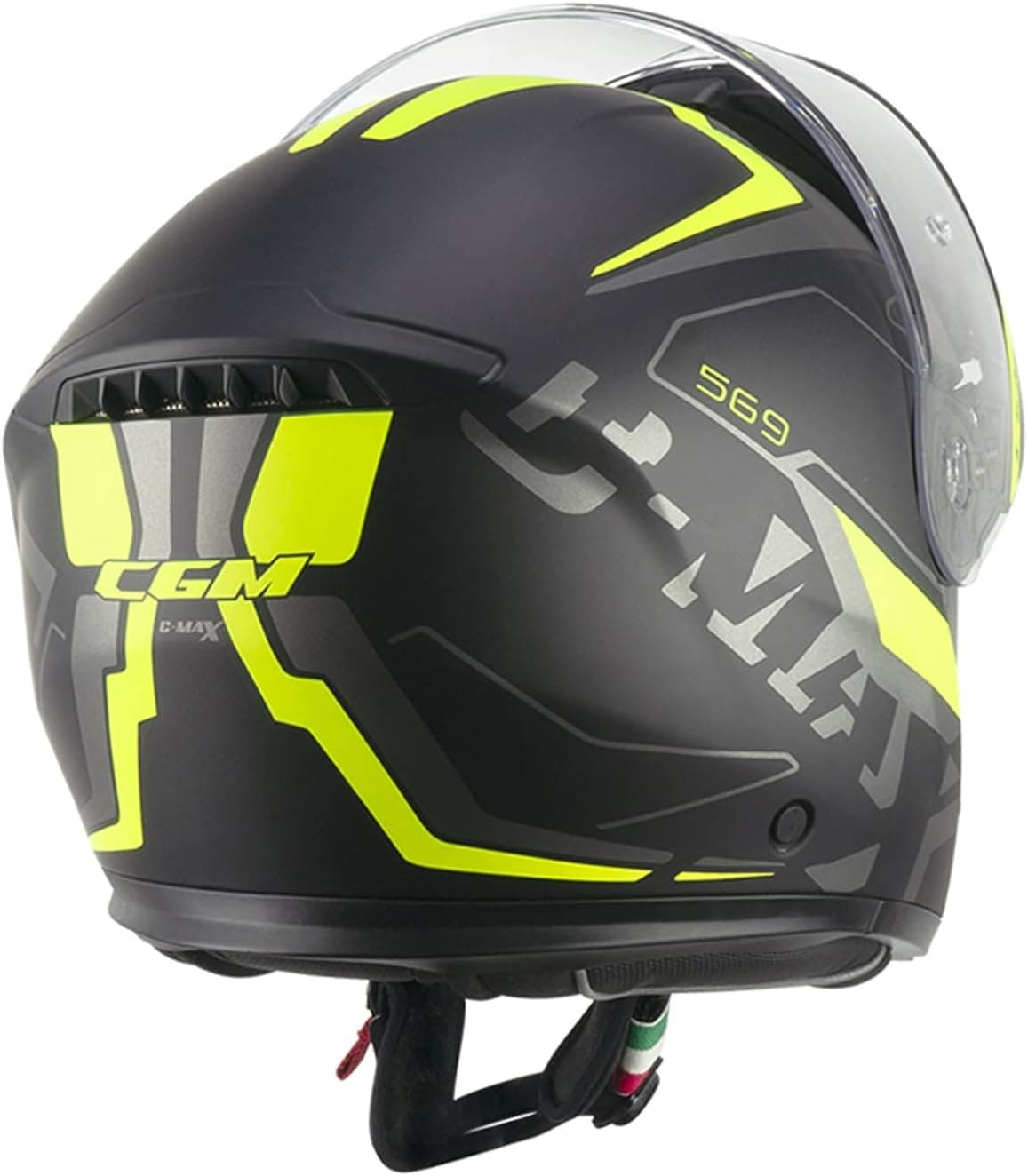 CGM 569G C-MAX CITY Casco Modular Negro Fluor Amarillo Mate