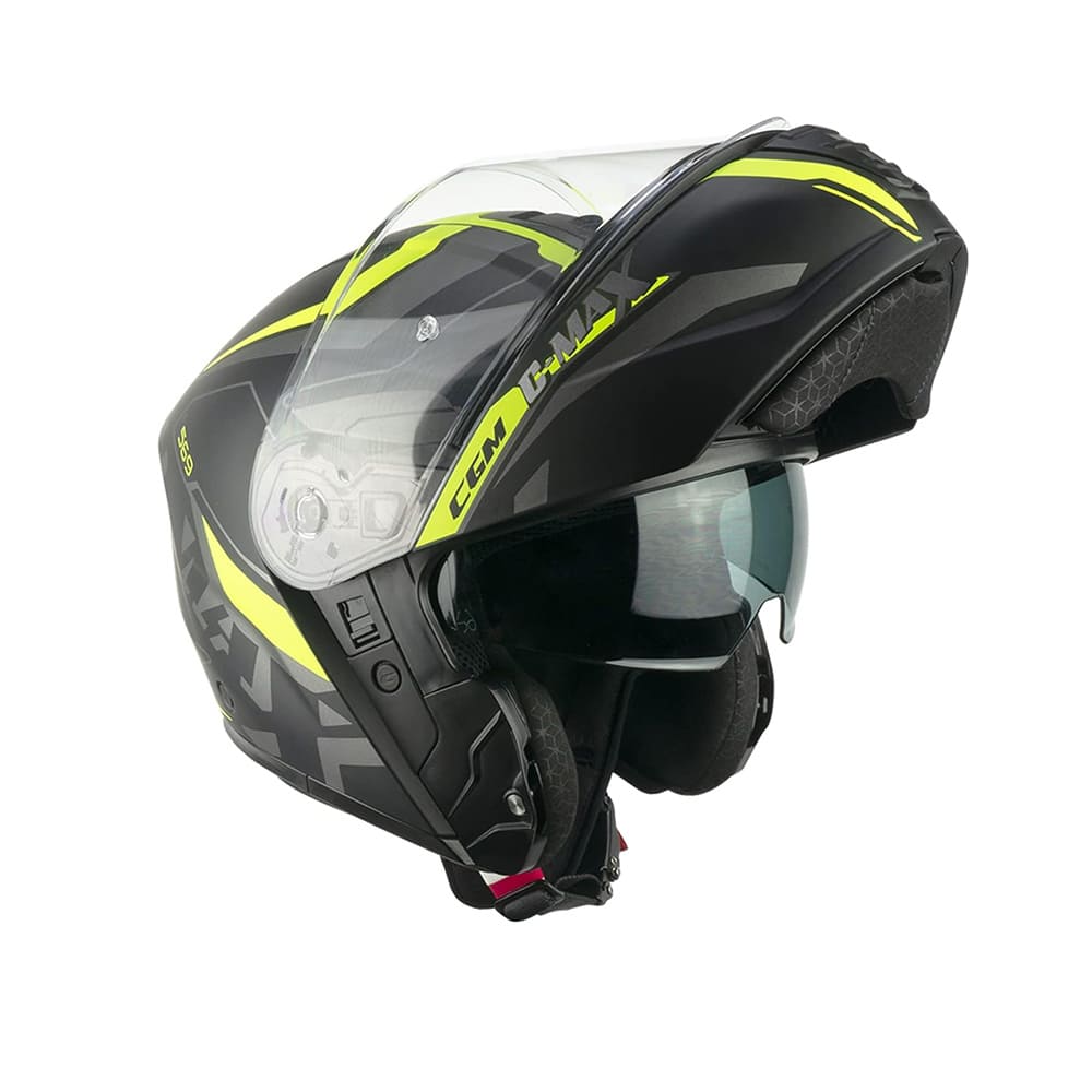 CGM 569G C-MAX CITY Casco Modular Negro Fluor Amarillo Mate