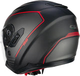 CGM 160G JAD RIDE Moto Jet Casco Negro Rojo Mate