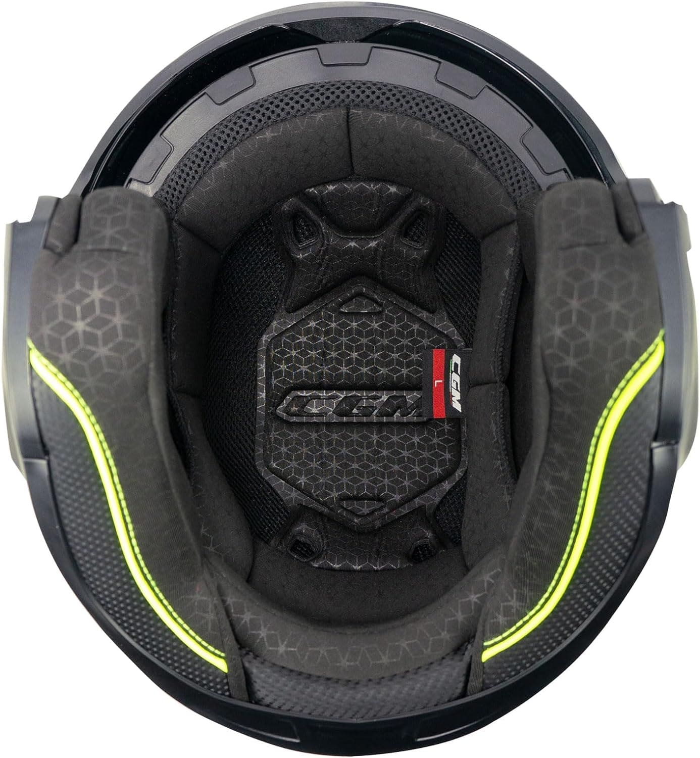 CGM 160G JAD RIDE Jet Moto Casco Grafito Amarillo Fluo Mate