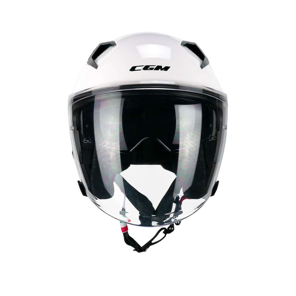 CGM 127A DEEP MONO Cara Abierta Casco Jet Blanco