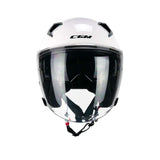 CGM 127A DEEP MONO Cara Abierta Casco Jet Blanco