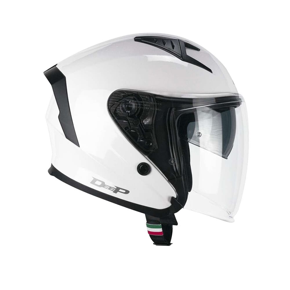 CGM 127A DEEP MONO Cara Abierta Casco Jet Blanco