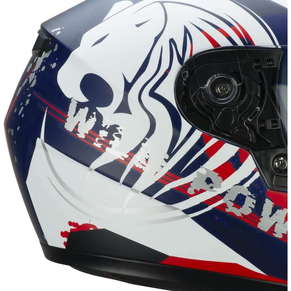 CGM 265G LUCKY WILD Casco Integral De Moto Azul Blanco Mate