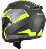 CGM 136S DNA APACHE JET CASCO MOTO GRAFITE GIALLO FLUO OPACO - CASCO