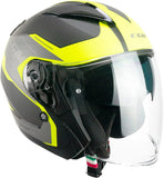 CGM 136S DNA APACHE JET CASCO MOTO GRAFITE GIALLO FLUO OPACO - CASCO